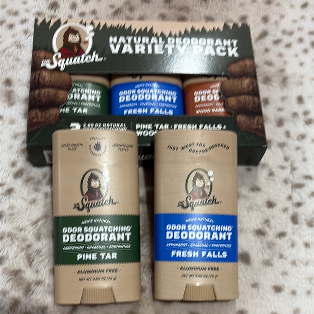 Dr. Squatch Natural Deodorant Variety Pack…3 pack plus 2 bonus.